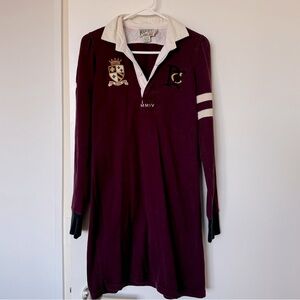 Ralph Lauren rugby burgundy collared dress